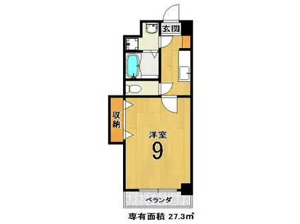 メゾン・グローリー(1K/3階)の間取り写真