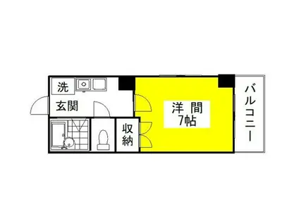 メゾン河原(1K/2階)の間取り写真