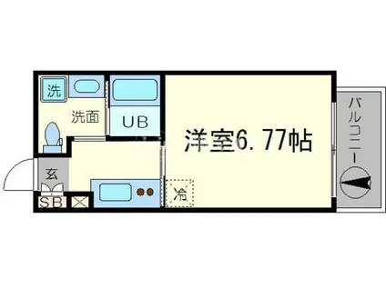 ルネ日本橋ANHELO(1K/8階)の間取り写真