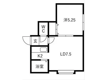 PREDONIA 24(1LDK/2階)の間取り写真