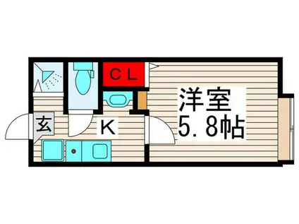 ジュエル梅島(1K/1階)の間取り写真