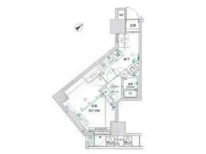 ルクシェール新宿中落合(1K/2階)の間取り写真