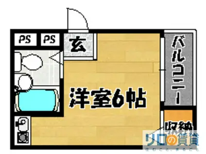 ビルディングVII(ワンルーム/4階)の間取り写真