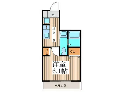 BESTSTAGE北区盆栽町I(1K/1階)の間取り写真
