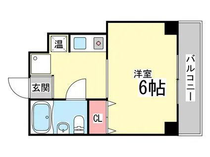 ロイヤルコート桜ヶ丘(1K/2階)の間取り写真