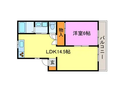 MORGANS(1LDK/2階)の間取り写真