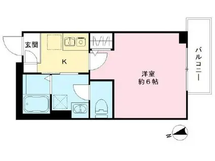 フェリーチェ東高円寺D(1K/3階)の間取り写真