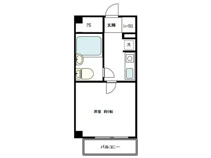藤和シティスクエア桜上水(ワンルーム/5階)の間取り写真