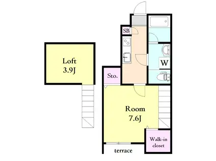 クラインベルクK(1K/1階)の間取り写真