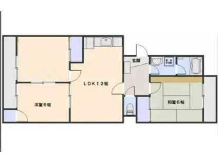 五日市ロイヤルハイツ(3LDK/4階)の間取り写真