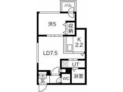 KSCASA(1LDK/1階)の間取り写真