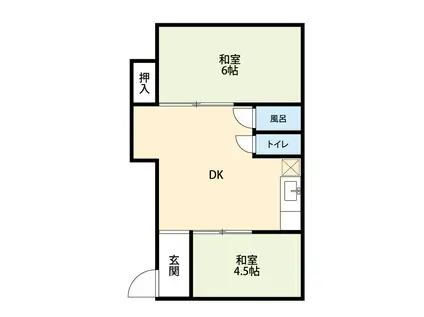 コーポ長沢(2DK/2階)の間取り写真