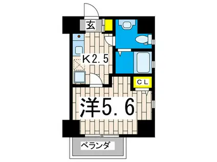CASA MUTSUMI(1K/2階)の間取り写真