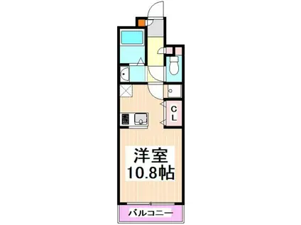レスペディーザ(1K/2階)の間取り写真