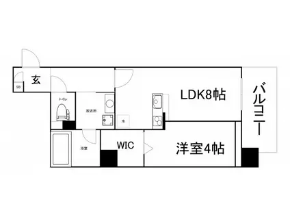 プラチナコート(1LDK/10階)の間取り写真