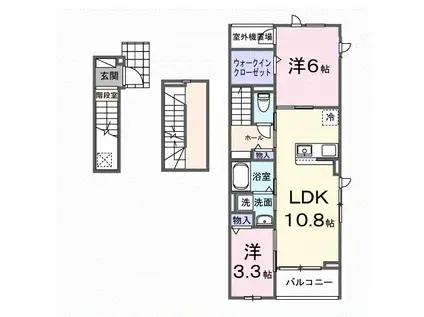サングレイス(2LDK/3階)の間取り写真