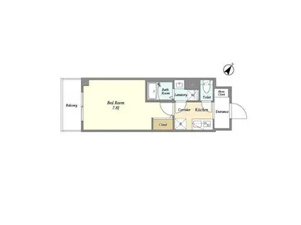 ケーディーエックスレジデンス町田ノース(1K/6階)の間取り写真