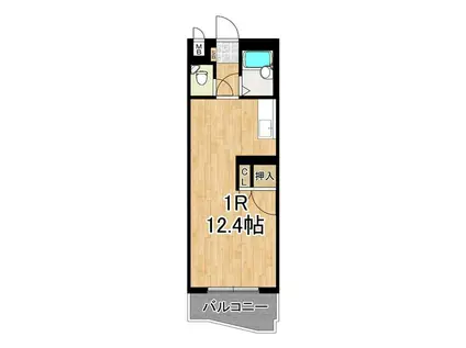 ロイヤルハイツ和白(ワンルーム/3階)の間取り写真