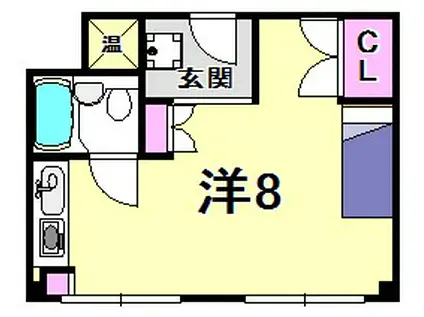 エルマーナ香枦園(ワンルーム/4階)の間取り写真