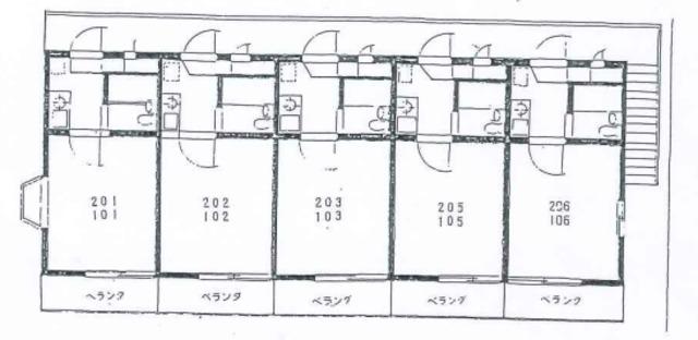 シティパレス東久留米II(1K/2階)の間取り写真