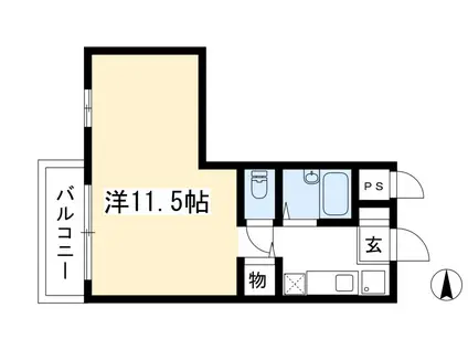 プロスペリテノムラ(1K/2階)の間取り写真