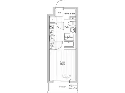 アーバンパーク登戸(1K/1階)の間取り写真