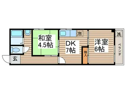 ノアハイツ28(2DK/2階)の間取り写真