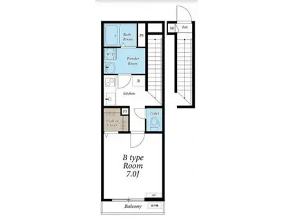 リブリ・VIVO(1K/2階)の間取り写真