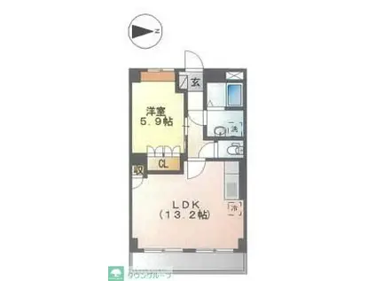 グローリーパレス(1K/2階)の間取り写真