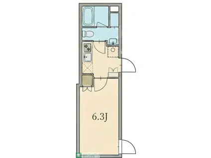 GRANEST(1K/2階)の間取り写真