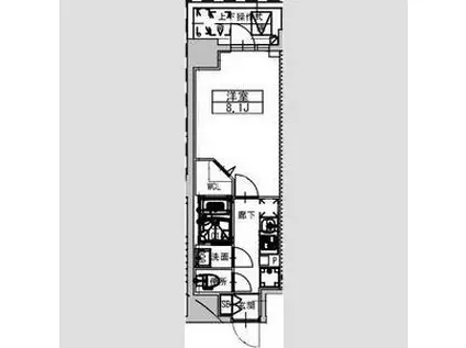 ミラージュパレス大阪ドームPROSPER(1K/3階)の間取り写真