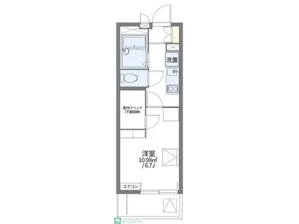 レオパレスKATOHII(1K/1階)の間取り写真