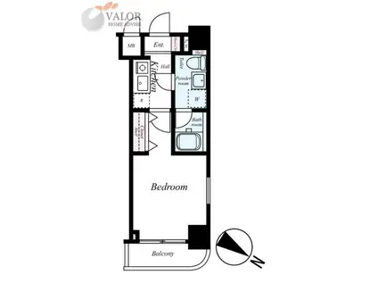 グリフィン横浜・桜木町駅前(1K/5階)の間取り写真