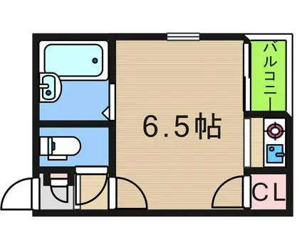 SKハイツ住之江(ワンルーム/2階)の間取り写真