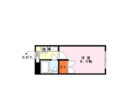 ハウゼ宮の森(1K/3階)の間取り写真