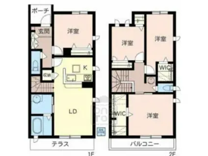 シャーメゾン緑丘2(4LDK/1階)の間取り写真