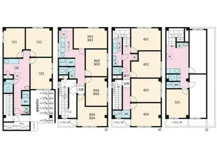 TCRE文京白山(ワンルーム/4階)の間取り写真