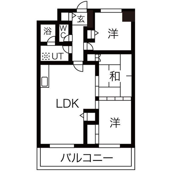 ユニーブル原央(3LDK/5階)の間取り写真