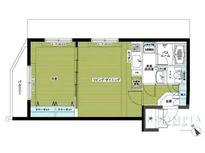 トーシンフェニックス高田馬場弐(1LDK/3階)の間取り写真