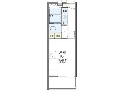 レオパレス光が丘(1K/3階)の間取り写真