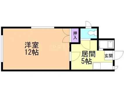 VIVACE YOKOUCHI B(1DK/2階)の間取り写真