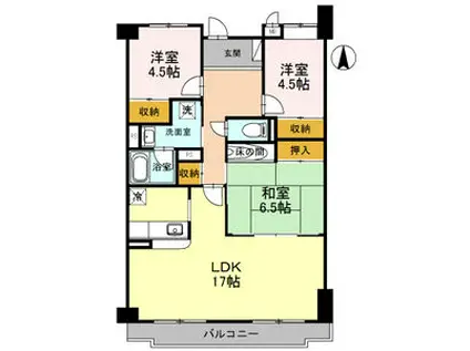 VILA96(3LDK/2階)の間取り写真
