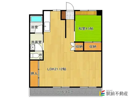 サンイースト天祐(1LDK/4階)の間取り写真