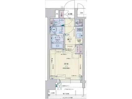 グランカリテ日本橋(1K/7階)の間取り写真