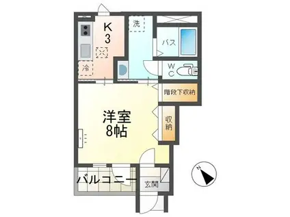 サンコート(1K/1階)の間取り写真