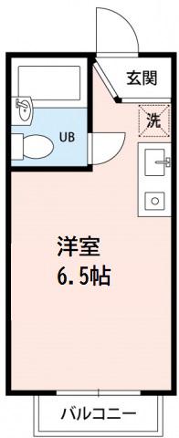 メイプル羽根北(ワンルーム/1階)の間取り写真