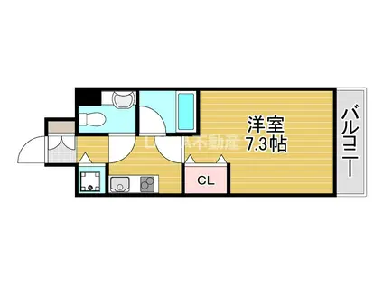 アヴァンセクール京橋南(1K/8階)の間取り写真