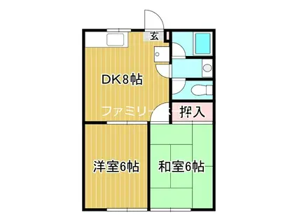 マユターサ・セオ(2DK/3階)の間取り写真