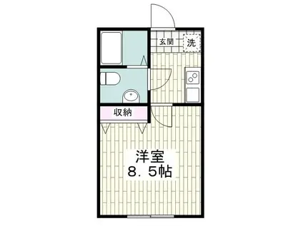 AKALA RESIDENCE KASHIWADAI(1K/1階)の間取り写真