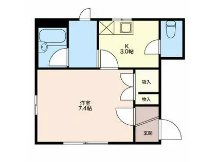 メゾンアプリコット セ(1K/1階)の間取り写真